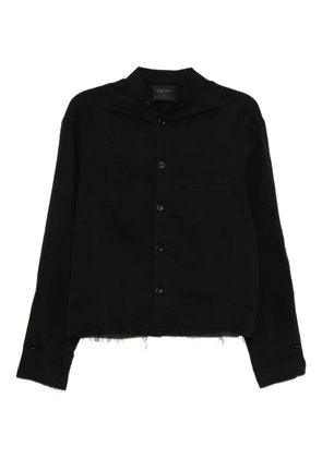 TEAM WANG design textured shirts - BLACK