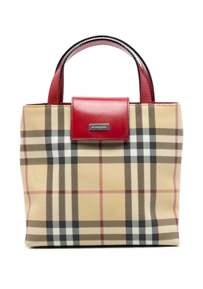 Burberry Pre-Owned 2000-2017 House Check Coated Canvas handbag - Brown