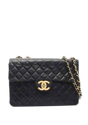 CHANEL Pre-Owned 1994 34 Deca Single Flap chain-strap shoulder bag - Black