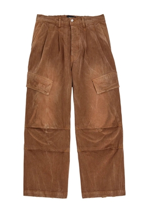 Nahmias cargo-pocket pleated trousers - Brown