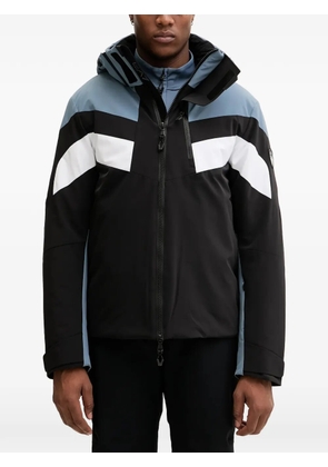 Ea7 Emporio Armani colour-block hooded ski jacket - Black