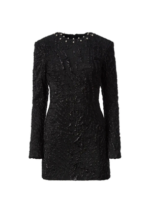 Mia Peculiar pearl-detail mini dress - Black