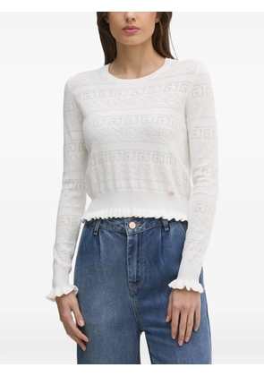Gaudi ruffled sweater - White