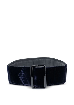 Giorgio Armani Pre-Owned velvet buckle belt - Blue