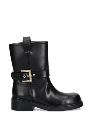 Armani Exchange buckle-strap boots - Black