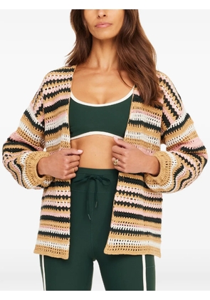The Upside Bohemia Mari striped crochet cardigan - Neutrals