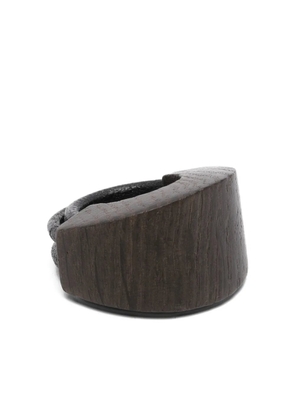Monies Brontea wooden ring - Brown