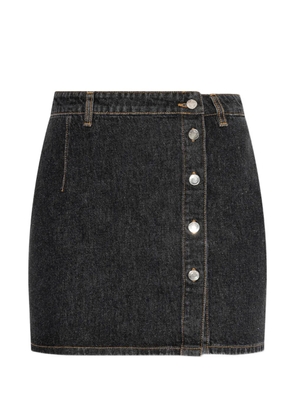 IRO button-fastening mini denim skirt - Black