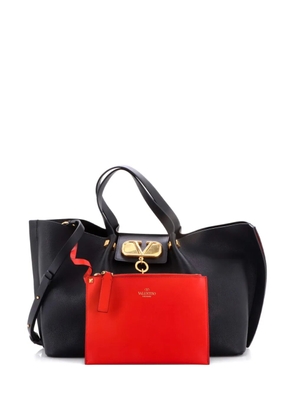 Valentino Garavani Pre-Owned VLogo Escape Leather Medium tote bag - Black
