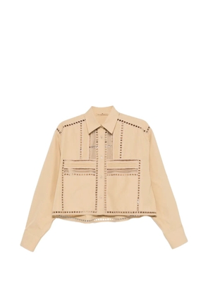 Ermanno Scervino cutout cropped shirt - Neutrals