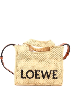Loewe Pre-Owned Paula's Ibiza Logo Convertible Raffia Mini tote bag - Neutrals