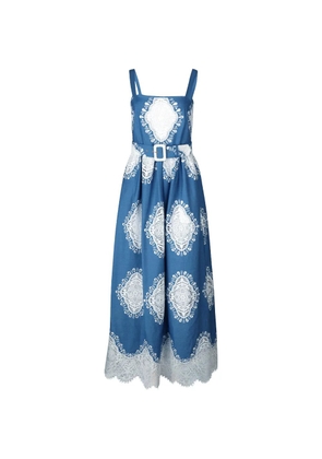 Borgo De Nor Nina lace belted maxi dress - Blue
