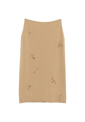 JNBY appliqué midi skirt - Neutrals