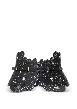 Saiid Kobeisy perforated leather belt - Black