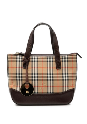 Burberry Pre-Owned 2000-2017 Haymarket Check Canvas tote bag - Brown