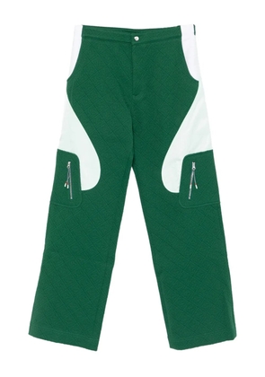 Casablanca quilted panelled trousers - Green