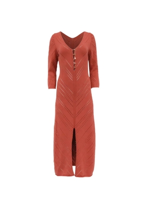 Cult Gaia Jhene pointelle-knit midi dress - Orange