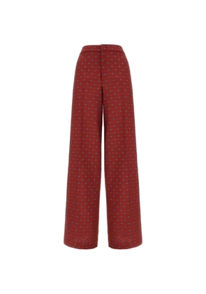 ETRO button detail pleated trousers - Red