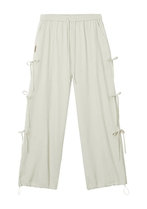 Mini Cream tie-detail trousers - Neutrals