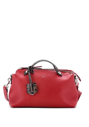 Fendi Pre-Owned By The Way Leather with Zucca Embossed Detail Small satchel - Red