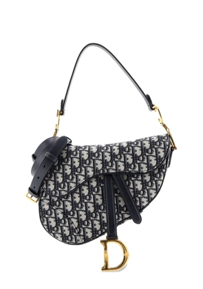 Christian Dior Pre-Owned Saddle Handbag with Strap Oblique Canvas Medium shoulder bag - Blue