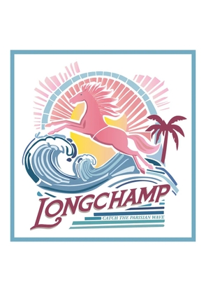 Longchamp La Vague du Style silk scarf - Blue