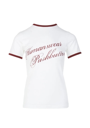 pushBUTTON short-sleeve T-shirt - White