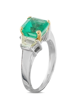 LB Exclusive diamond and emerald ring - Silver