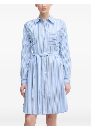 Marc Aurel striped belted mini shirt dress - Blue