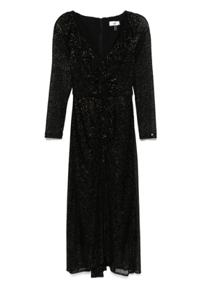 NISSA polka-dot tulle midi dress - Black