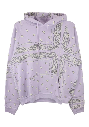 THE WORLD IS YOURS paisley-print hoodie - Purple