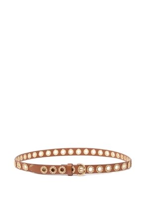 PINKO eyelet embellished belt - Brown