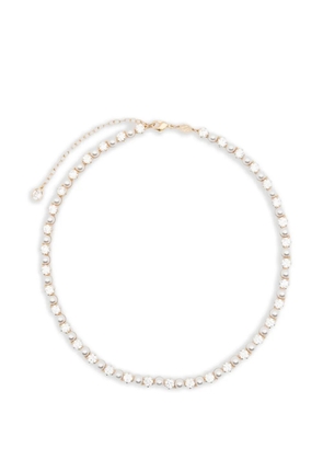 Swarovski Matrix Tennis crystal-pearl necklace - Gold