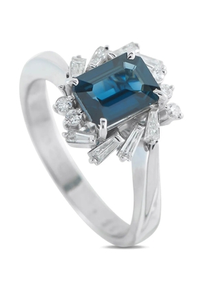 LB Exclusive platinum diamond and sapphire ring - Silver