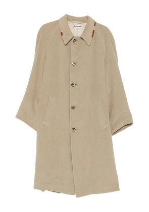 A.N.G.E.L.O. Vintage Upcycling single-breasted buttoned coat - Neutrals