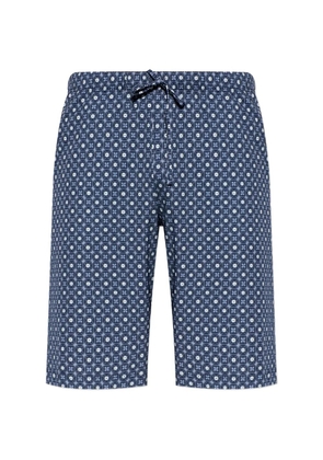 Hanro drawstring patterned shorts - Blue