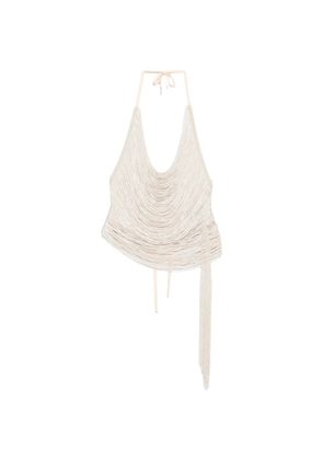Patrizia Pepe fringed top - Neutrals