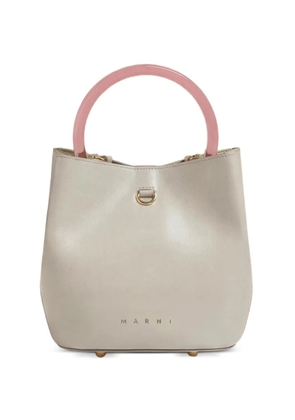 Marni small Pannier leather bucket bag - Grey