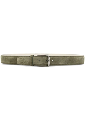 Aurélien buckled suede belt - Green