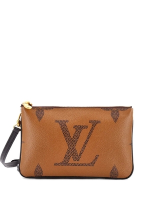 Louis Vuitton Pre-Owned Double Zip Pochette Reverse Monogram Giant clutch bag - Brown