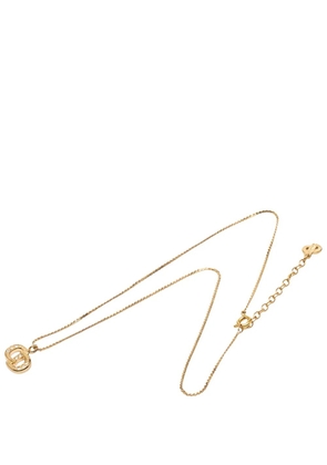 Christian Dior Pre-Owned 20th Century Gold Plated Rhinestone CD Logo Pendant Necklace costume necklace
