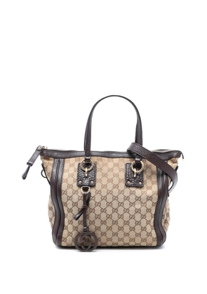 Gucci Pre-Owned 2016-2025 Medium GG Canvas Charm satchel - Brown