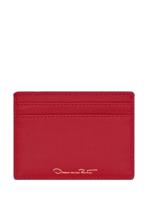 Oscar de la Renta logo-detailed card holder - Red