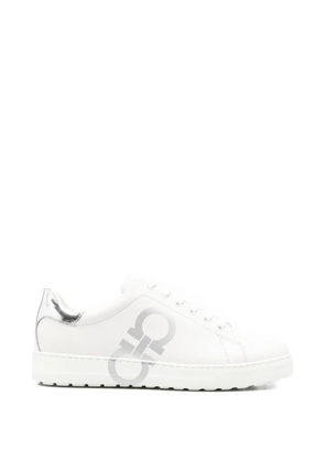 Ferragamo Pre-Owned Gancini logo-print low-top sneakers - White