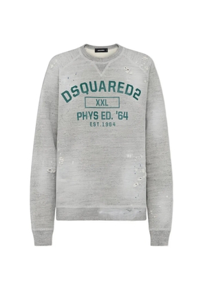 DSQUARED2 distressed round-neck sweatshirt - Grey