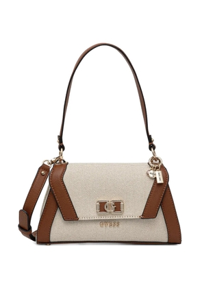 GUESS USA turnlock-charm shoulder bag - Neutrals