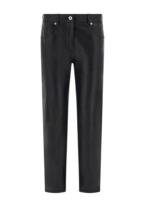 Ferragamo five-pocket nappa trousers - Black