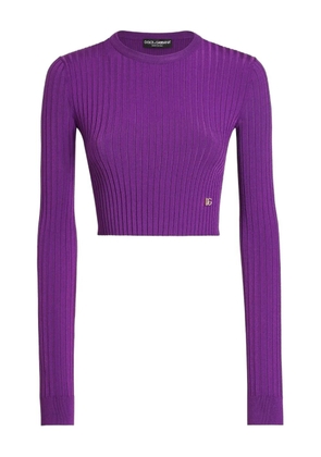 Dolce & Gabbana logo-plaque jumper - Purple