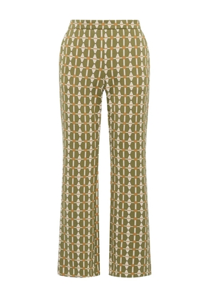 MALIPARMI geometric-print trousers - Green