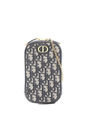 Christian Dior Pre-Owned 2010s 30 Montaigne E phone holder oblique jacquard chain cross body - Blue
